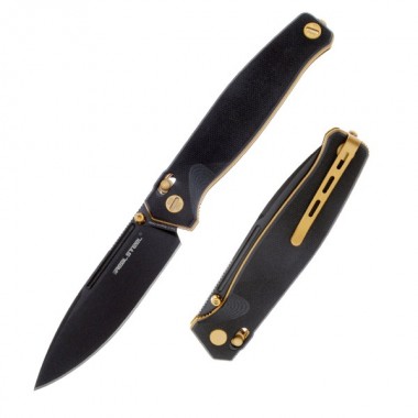 Нож складной Real Steel Huginn BlackGold G10, клинок VG-10, 9,3см